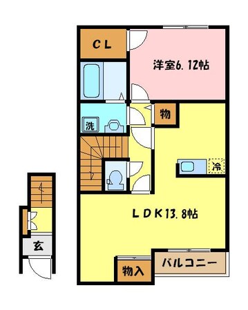 ヴィラ・コンフォーレの物件間取画像